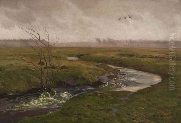 Springtime Oil Painting by Jozef Chelmonski
