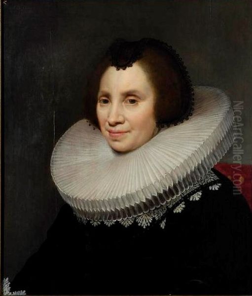 Portrait of a Woman Oil Painting by Jan Van Ravesteyn
