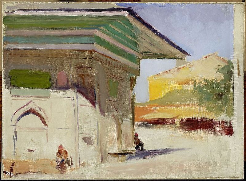 Street in the southern city. From the journey to Constantinople Oil Painting by Jan Ciaglinski