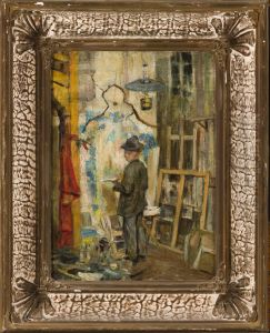 Jozef Mehoffer in the studio