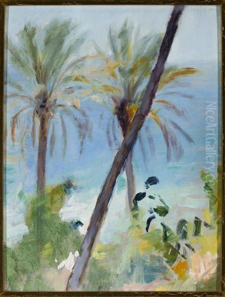 Giardino Garnier - Bordighera. From the journey to Italy Oil Painting by Jan Ciaglinski