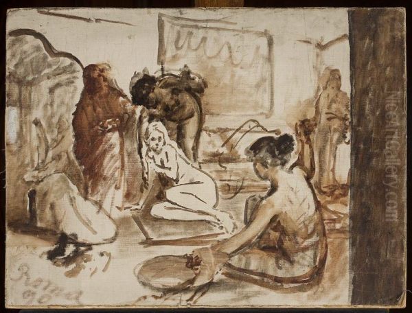 Sketch for the 1st composition of the painting 