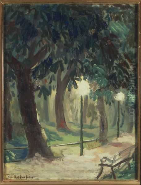 Planty Park in Krakow Oil Painting by Jozef Mehoffer
