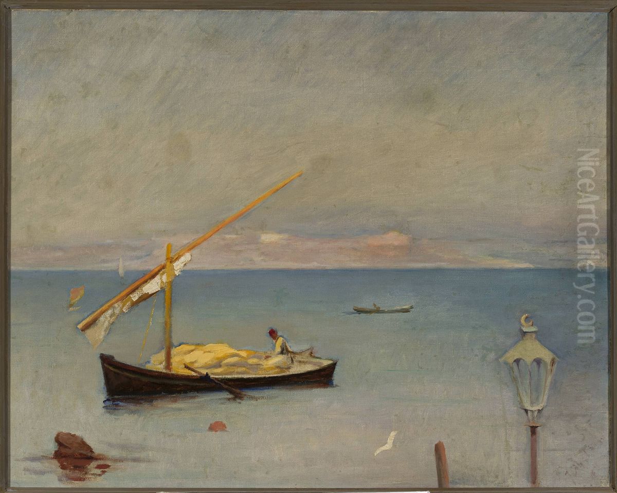 At Bosporus Oil Painting by Jan Ciaglinski
