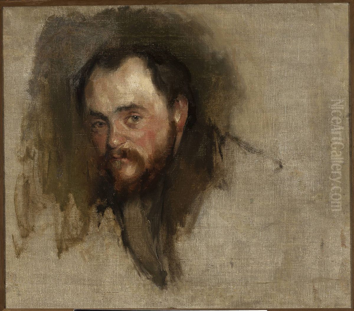 Portrait of Benedykt Kubicki Oil Painting by Konrad Krzyzanowski