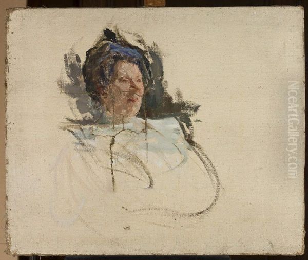 Portrait of Alina Dore, singer Oil Painting by Jan Ciaglinski