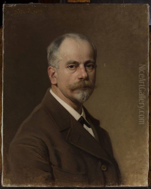 Self-portrait Oil Painting by Maurycy Sztencel