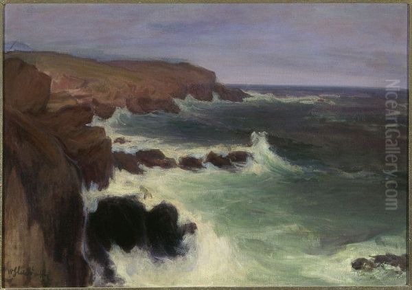 Sea Oil Painting by Wladyslaw Slewinski