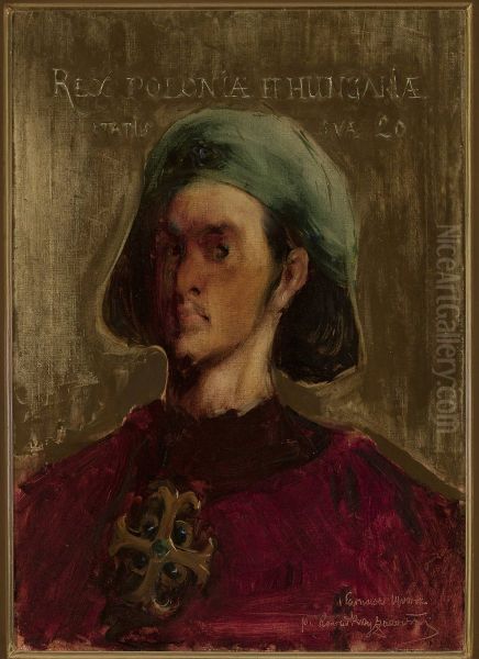 Portrait of Wladyslaw Warnenczyk, King of Poland Oil Painting by Konrad Krzyzanowski