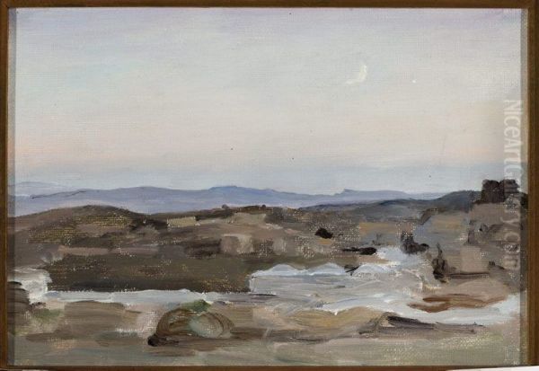 Desert - Ramallah. From the journey to Palestine Oil Painting by Jan Ciaglinski