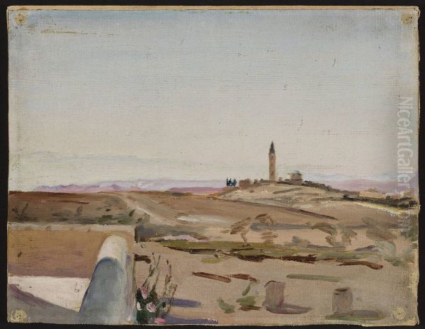 At the edge of the city and the desert. From the journey to Palestine Oil Painting by Jan Ciaglinski