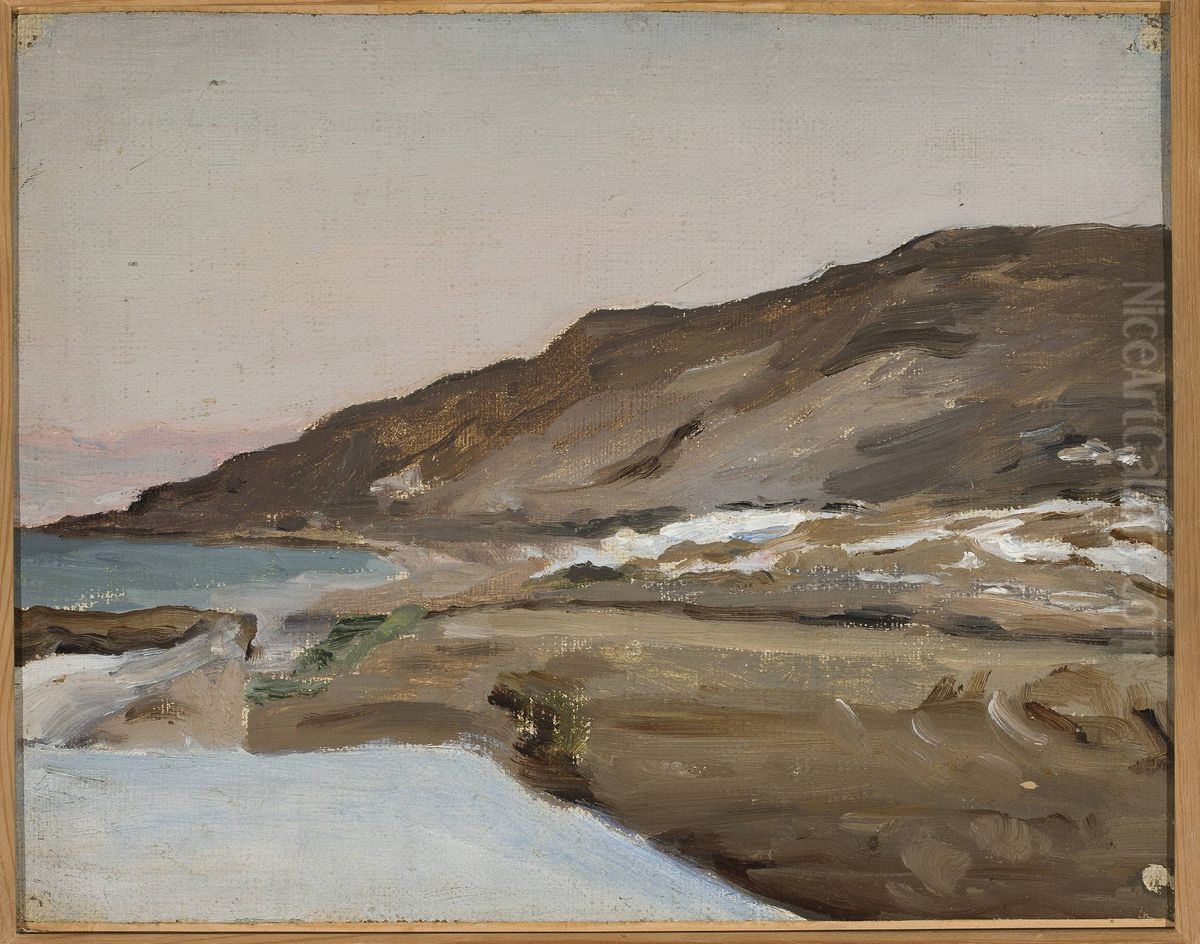 Graveyard in Tiberias. From the journey to Palestine Oil Painting by Jan Ciaglinski