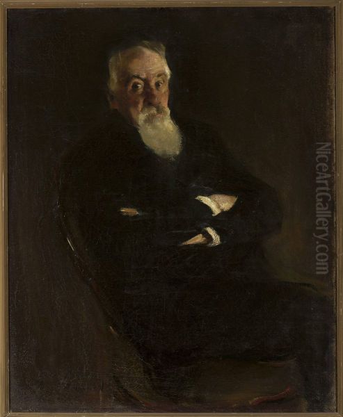 Portrait of Karol Berent Oil Painting by Konrad Krzyzanowski