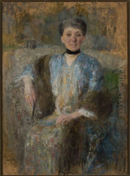 Portrait of Maria Morzycka Oil Painting by Olga Boznanska