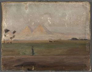 View of the pyramids. From the journey to Egypt