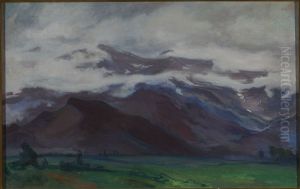 Clouds over flatland below the Tatra Mountains
