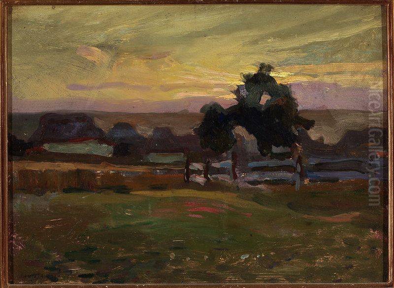 Dusk Oil Painting by Jan Stanislawski Dusk Oil Painting by Jan Stanislawski