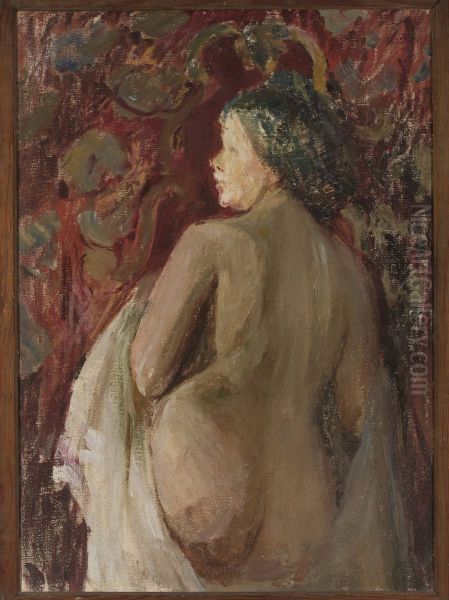 Studium kobiety Oil Painting by Jan Ciaglinski