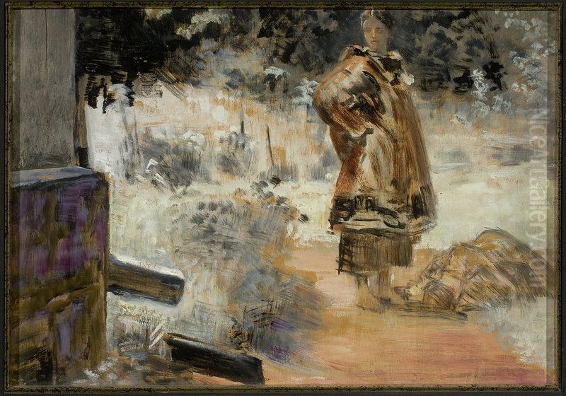 Poisoned water well, sketch Oil Painting by Jacek Malczewski Poisoned water well, sketch Oil Painting by Jacek Malczewski