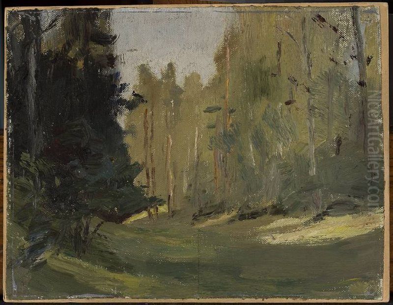 Mariino - clearing in a forest Oil Painting by Jan Ciaglinski