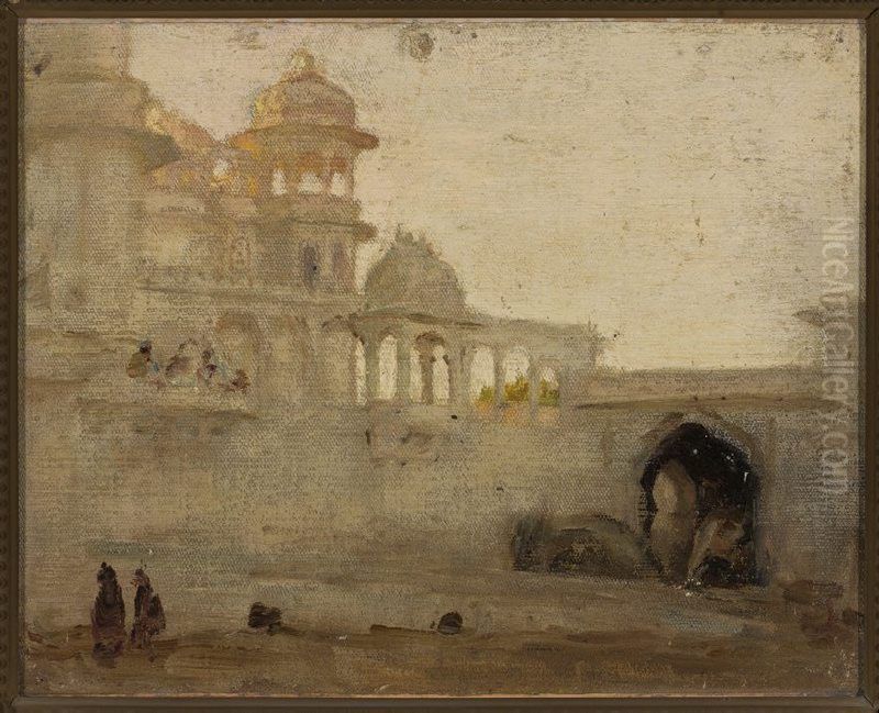 Study. From the journey to India Oil Painting by Jan Ciaglinski