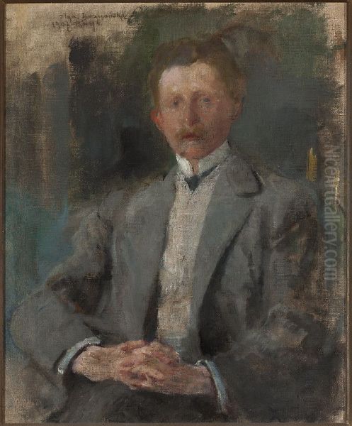 Portrait of Ludwik Puget Oil Painting by Olga Boznanska