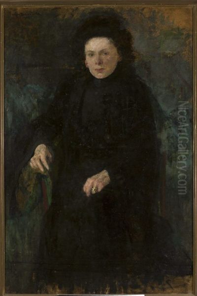 Portrait of Ms. Papar from Lviv Oil Painting by Olga Boznanska