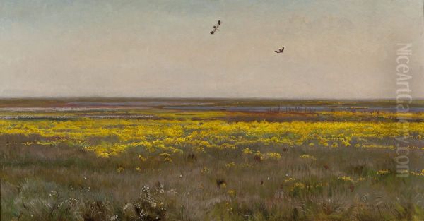 Cowslips Oil Painting by Jozef Chelmonski