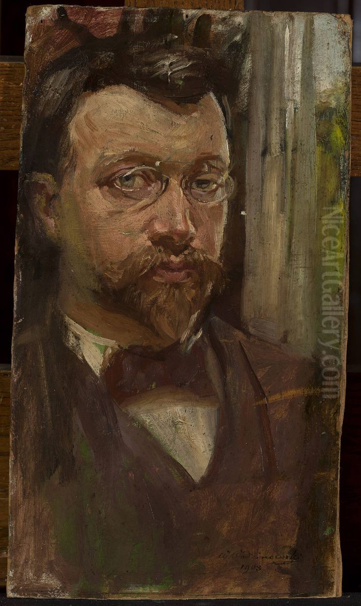 Self-portrait Oil Painting by Wincenty Wodzinowski