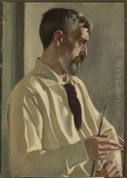 Self-portrait Oil Painting by Stanislaw Debicki
