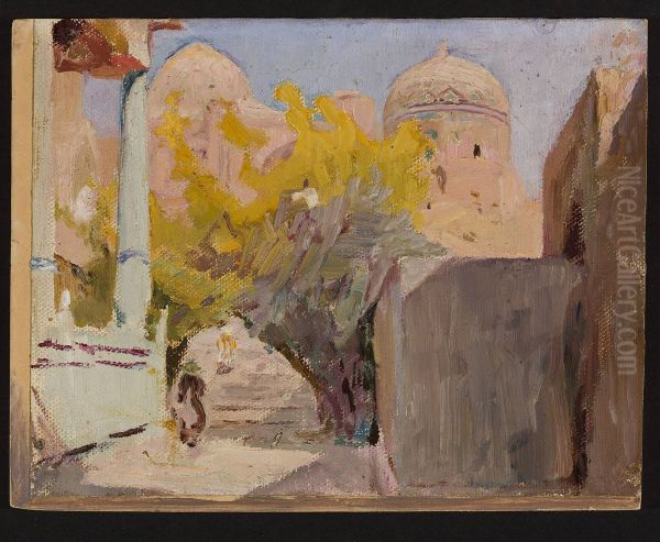 Bukhara. From the journey to Turkestan Oil Painting by Jan Ciaglinski