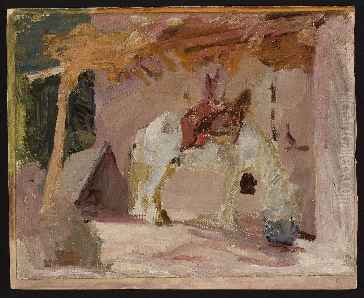 Horse. From the journey to Turkestan Oil Painting by Jan Ciaglinski