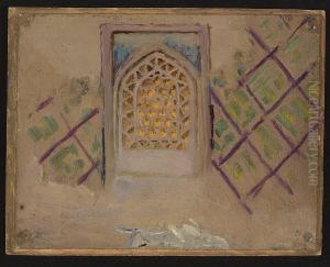Samarkand, window. From the journey to Turkestan