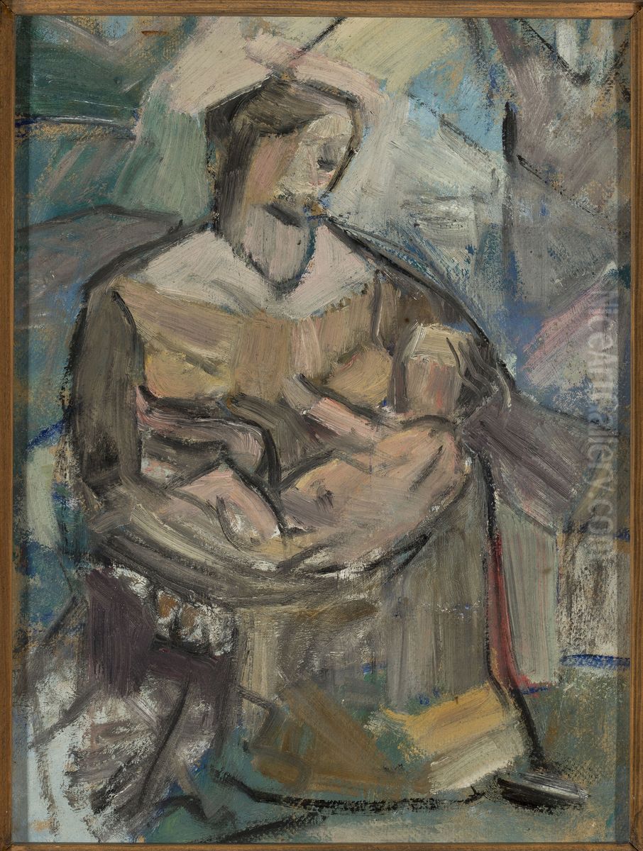 Maternity Oil Painting by Tadeusz Makowski