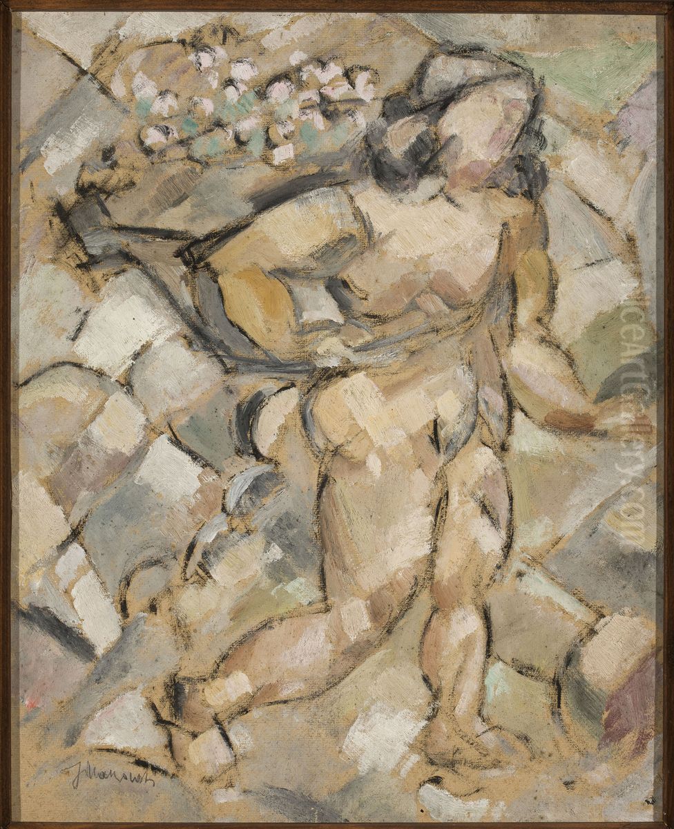 Running woman Oil Painting by Tadeusz Makowski