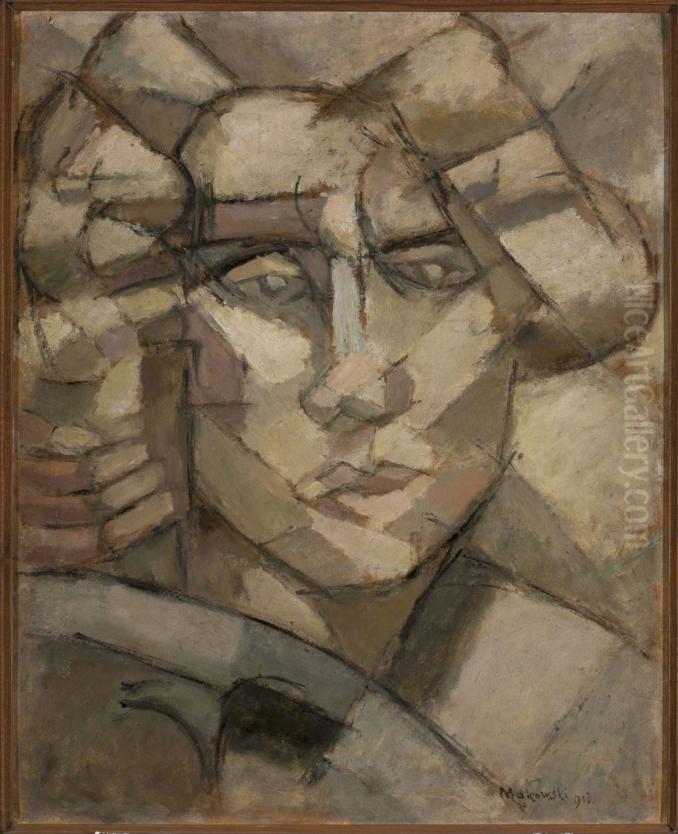 Head Oil Painting by Tadeusz Makowski