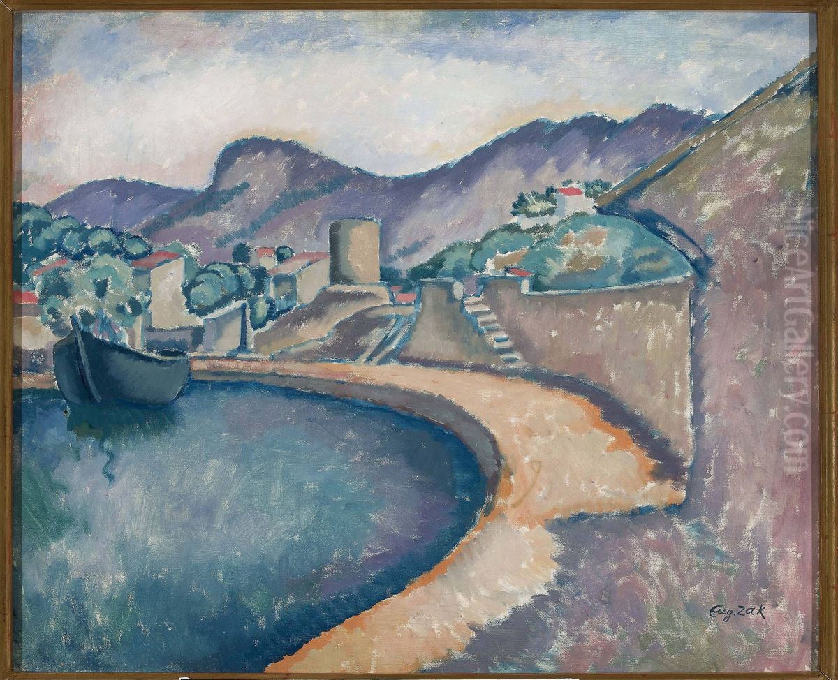 Landscape from the southern coast Oil Painting by Eugeniusz Zak