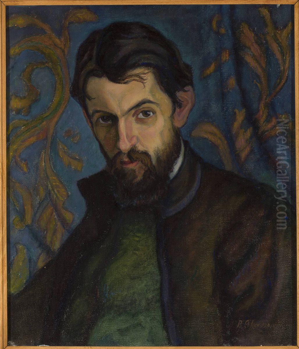 Portrait of a man Oil Painting by Alina Bondy-Glassowa
