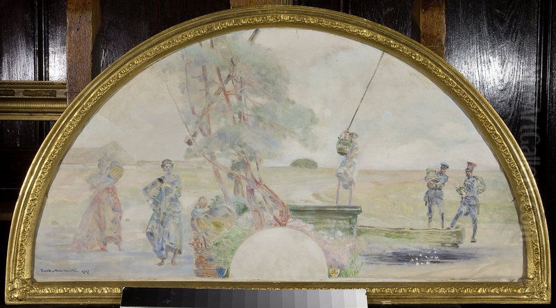 At the shadoof Oil Painting by Jacek Malczewski