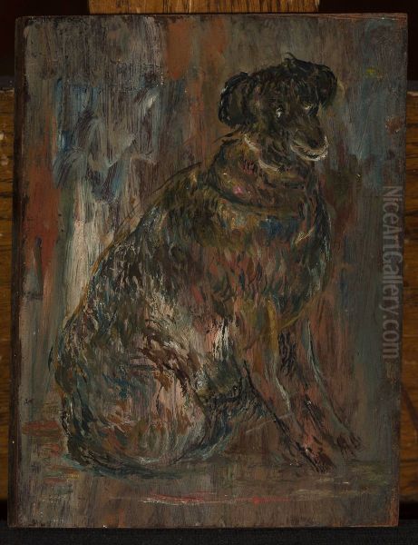 Study of a dog (Malina) Oil Painting by Tadeusz Makowski