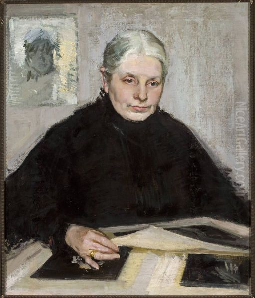 Portrait of Emilia Mirecka Oil Painting by Konrad Krzyzanowski