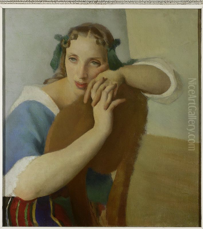 Portrait of Wife. Oil Painting by Jacek Mierzejewski