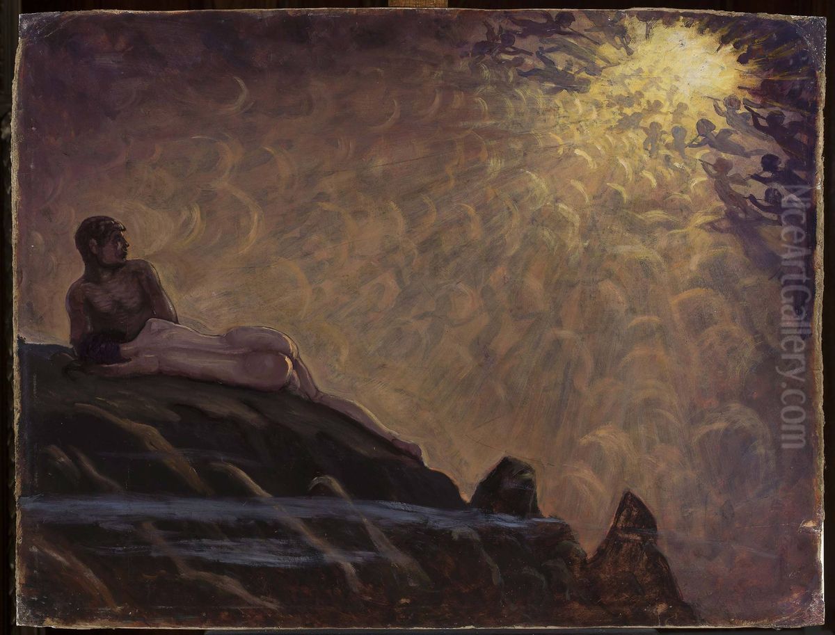 Fantastical composition Oil Painting by Kazimierz Stabrowski