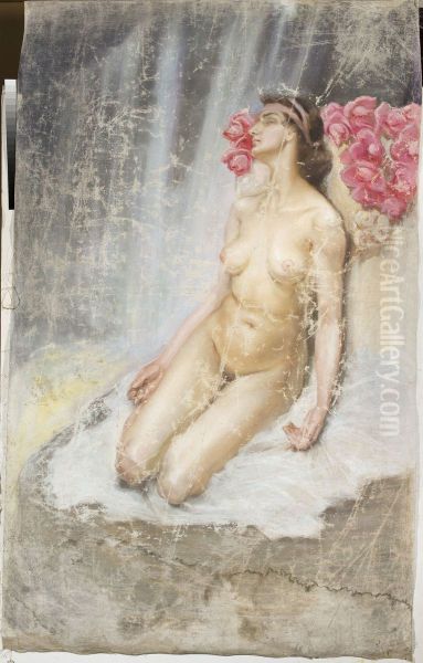 Nude Oil Painting by Kazimierz Stabrowski