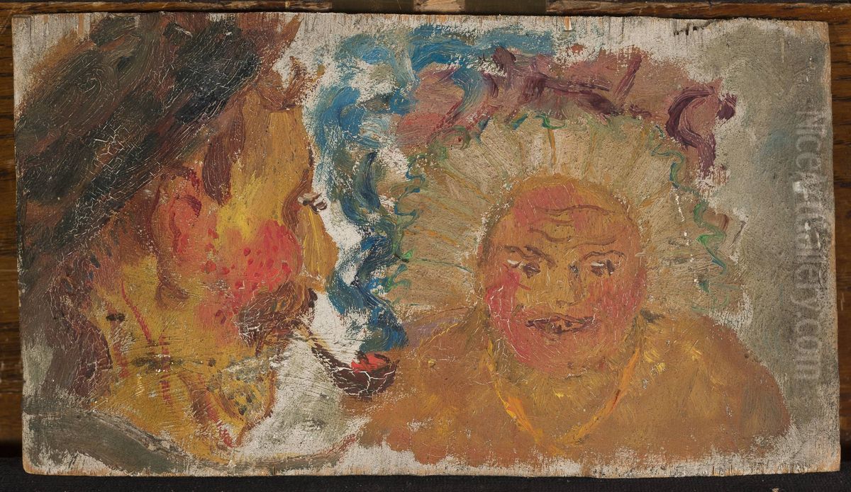 Two heads Oil Painting by Tadeusz Makowski Two heads Oil Painting by Tadeusz Makowski