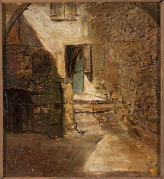 Fragment starego domu Oil Painting by Tadeusz Makowski