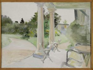 View from the porch in Luslawice