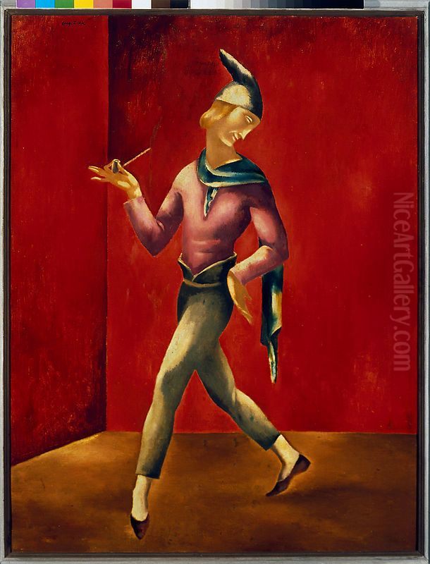Dancer (Jumping jack) Oil Painting by Eugeniusz Zak
