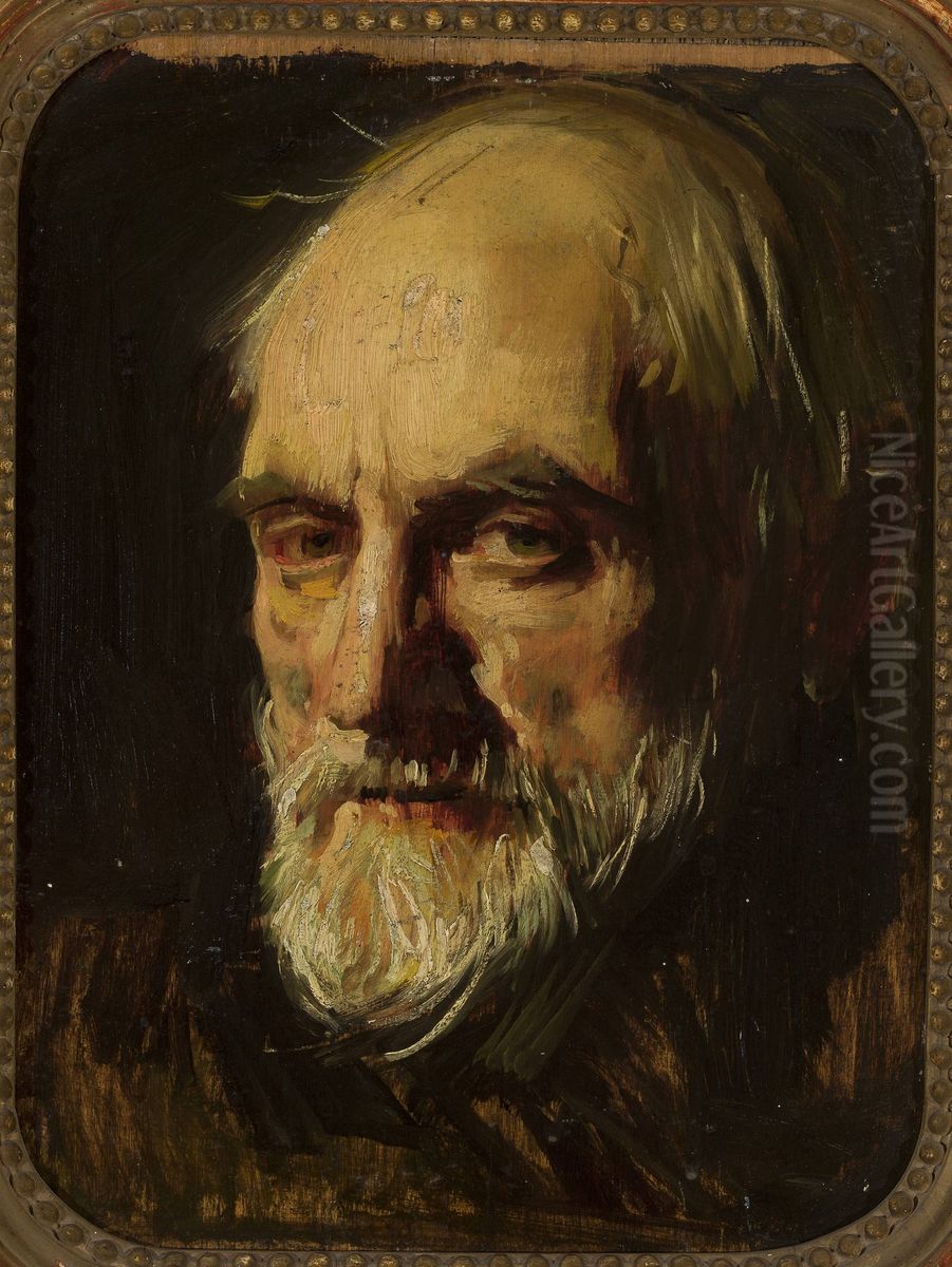 Portrait of Zygmunt Dworzak (1867-1925), painter Oil Painting by Konrad Krzyzanowski
