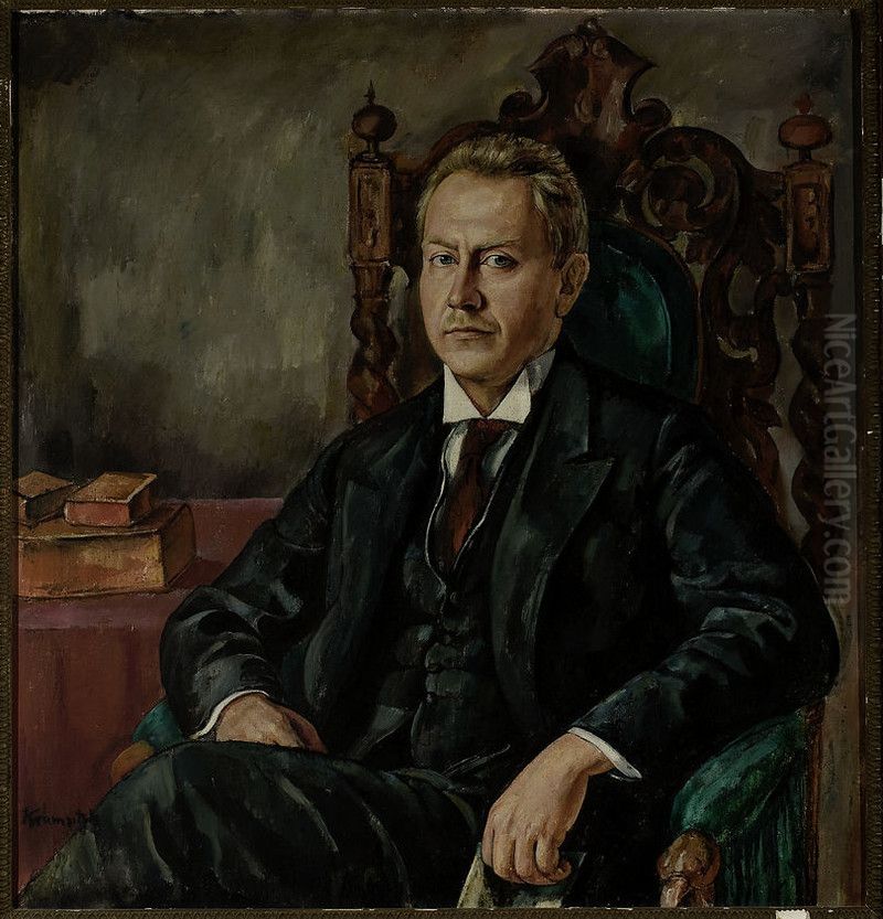 Portrait of Ludwik Hirszfeld Oil Painting by Roman Kramsztyk